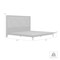 Armen Living Marquis Queen Size Platform Bed Frame in Oak Wood with Faux Leather Headboard and Black Metal Legs LCMUBDGRQN - alternate 3